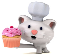 Fun cat - 3D Illustration