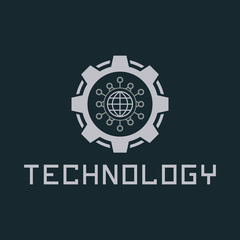 Technology logo design concept.