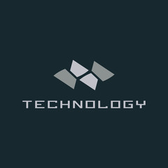 Technology logo design concept.