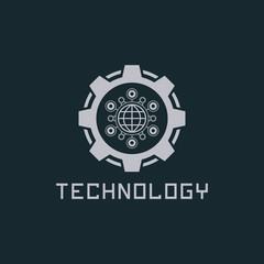 Obraz premium Technology logo design concept.