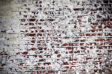 Old shabby brick wall