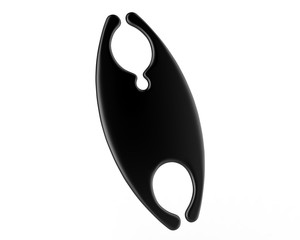 Blank Promotional Cord Wrap or Earphone Organizer for Branding. Blank Promotional Cord Wrap or Earphone Organizer for Branding. 3d render illustration.