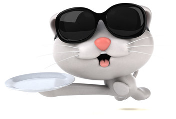 Fun cat - 3D Illustration