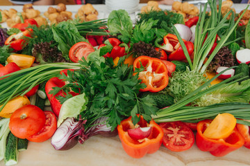 food vegetables lot table variety fresh top