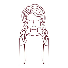 young woman avatar character