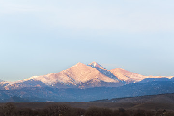A Beautiful Landscape with Mount Meeker and Longs Peak on the Front Range of Colorado 