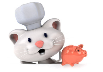 Fun cat - 3D Illustration