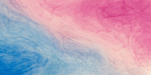 Abstract watercolor colorful pastel background pick and blue color with splash liquid fluid texture.