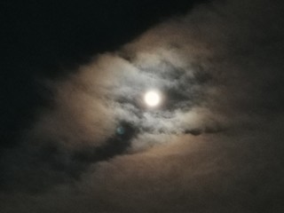 moon and clouds