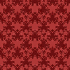 Seamless pattern with red damask ornament.Vector illustration. Vector illustration