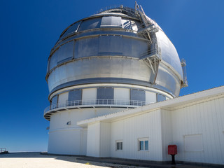 Telescope in the roque de los muchachos, island of La Palma