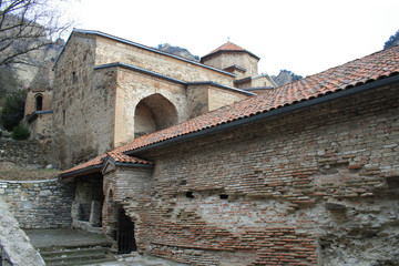 Fototapeta na wymiar Mtskheta, Georgia. The Picturesque View Of Shiomgvime Or Shio-Mgvime Monastery, Medieval Monastic Complex.