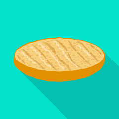 Isolated object of burger and sandwich symbol. Set of burger and slice stock symbol for web.