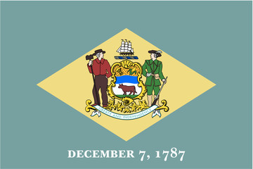 delaware State Flag Vector