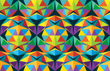 Fototapeta na wymiar Abstract seamless pattern of triangles. Texture of geometric shapes.
