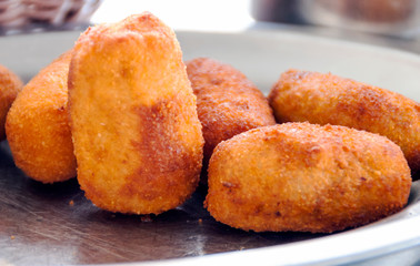 Croquettes served on a plate