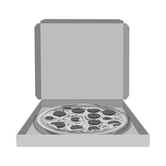 Vector design of pizza and food symbol. Set of pizza and italy stock vector illustration.