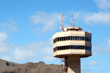 Control tower of an airport