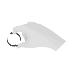 Isolated object of touchscreen and hand symbol. Collection of touchscreen and touch vector icon for stock.