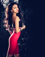 Beautiful woman with gorgeous long hair