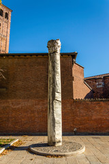 The Column of the Devil or Imperial Column in the center of Milan