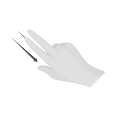 Isolated object of touchscreen and hand symbol. Collection of touchscreen and touch stock symbol for web.