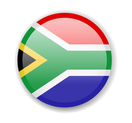 South Africa flag. Round bright Icon. Vector Illustration