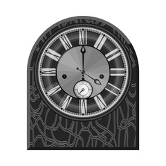 Vector illustration of clock and time sign. Collection of clock and circle vector icon for stock.