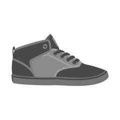 Vector illustration of shoe and footwear sign. Set of shoe and foot vector icon for stock.