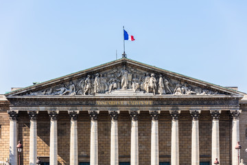 Fototapeta premium Palais Bourbon (Zgromadzenie Narodowe). Paryż, Francja