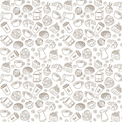 coffee seamless pattern