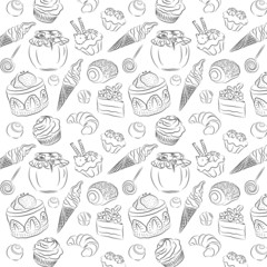 sweets seamless pattern