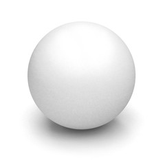 White Sphere isolated on white background. Sphere mockup. 3d illustration