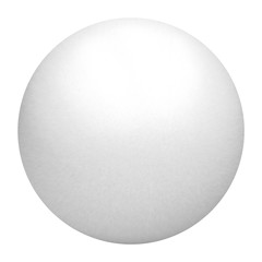 White Sphere isolated on white background. Sphere mockup. 3d illustration
