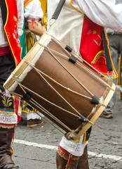 Drum surrounded by blurred background