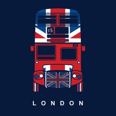 London symbol  -  red bus  icon - double decker - vector illustration - 244576142