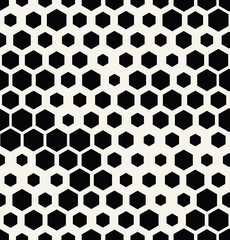 hexagon halftone seamless minimal design pattern, geometric background print texture