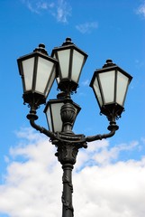Fototapeta na wymiar Street lamp in Moscow, Russia