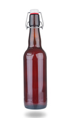 Beer bottle isolated on white background