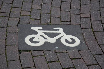 Cycling path in the city