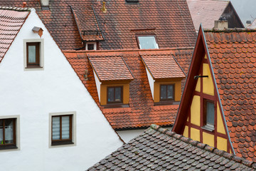 Rothenburg ob der Tauber with traditional German houses, Bavaria, Germany