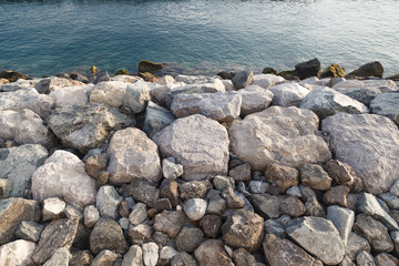Fototapeta na wymiar Rocks on the coast of UAE