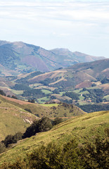Fototapeta premium Pyrenees mountains in Navarra in a cloudy day