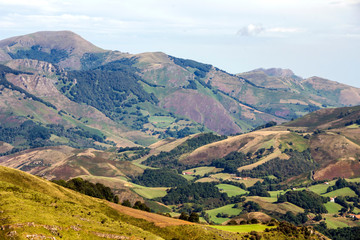 Obraz premium Pyrenees mountains in Navarra in a cloudy day