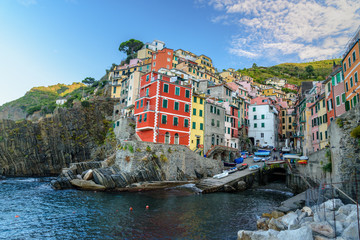 View of Riomaggiore, Cinque Terre. Italy