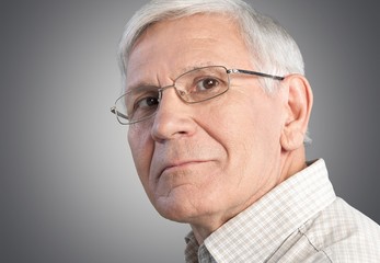 Obraz premium Seniors portrait of sad old caucasian man