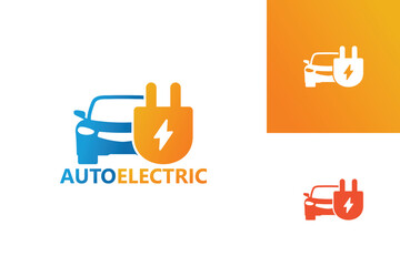 Automotive Electric Logo Template Design Vector, Emblem, Design Concept, Creative Symbol, Icon