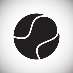 Tennis ball icon on white background for graphic and web design, Modern simple vector sign. Internet concept. Trendy symbol for website design web button or mobile app