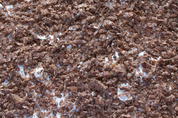 Apple pie with spreaded cast sugar on top