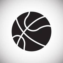 Basketball ball icon on white background for graphic and web design, Modern simple vector sign. Internet concept. Trendy symbol for website design web button or mobile app